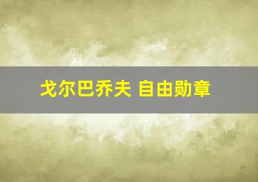 戈尔巴乔夫 自由勋章